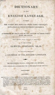 A DICTIONARY OF THE ENGLISH LANGUAGE - JOHNSON Samuel - 1815 - Dizionari, Thesaurus