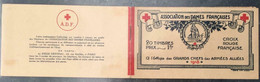 FRANCE MILITARIA VIGNETTES CROIX ROUGE 1914/18 CARNET ASSOCIATION DES DAMES FRANÇAISES 20 TIMBRES ERINNOPHILIE - Croix Rouge