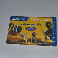 RWANDA-(RW-MTN-REF-0003B)pay As You Go Musician-(6)-(frw-2.500)-(6443-2589-7709)-(12/2002)used Card+1card Prepiad Free - Ruanda