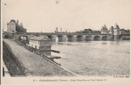 Delcampe - 86 - CHATELLERAULT - Quai Napoléon Et Pont Henri IV - Chatellerault