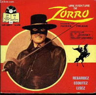 Livre-Disque 45t // Une Aventure De Zorro - Walt Disney / - 1985 - 45 Rpm - Maxi-Singles