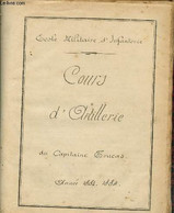 Cours D'Artillerie - Ecole Militaire D'Infanterie - Année 1883 - 1884 - Manuscrit - Capitaine Toucas - 1883 - Manuscripts