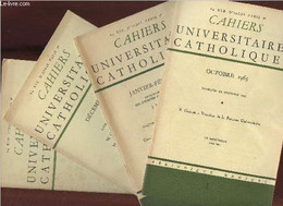 Cahiers Universitaires Catholiques N°1, 2, 3, 4-5 (4 Volumes) Octobre 1963 à Février 1964-Sommaire: Programme Provisoire - Religion
