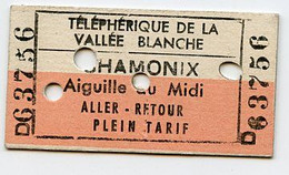 RARE AIGUILLE DU MIDI TELEPHERIQUE VALLEE BLANCHE Pointe HELBRONNER CHAMONIX MONT-BLANC Aller Retour 50s - Unclassified