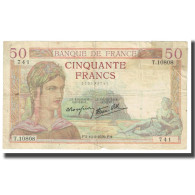 France, 50 Francs, Cérès, 1939, P. Rousseau And R. Favre-Gilly, 1939-08-10 - 50 F 1934-1940 ''Cérès''