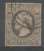 N° 1j (10c Gris-noir)  O   3 Cercles   ,  TB Marges ! - 1852 Guglielmo III