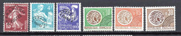 1924/1971 France Préoblitérés N°53,106,119,123,130,131   0,30 €  (cote 2,50 € 6 Valeurs) - 1893-1947