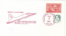 1985 USA  Space Shuttle Challenger STS-51F Mission And Weather Control Flight Commemorative Cover - Noord-Amerika