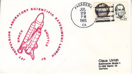 1985 USA  Space Shuttle Challenger STS-51F Mission And Space LAB-2 Commemorative Cover B - Noord-Amerika