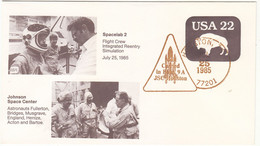 1985 USA  Space Shuttle Challenger STS-51F Mission And Astronauts  Commemorative Cover - Amérique Du Nord