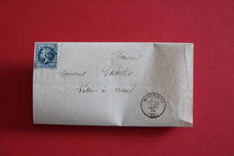 * - Lettre De 1870 De Montbozon Pour Vesoul Avec Napoléon III Lauré - 1849-1876: Klassik