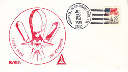 1985 USA  Space Shuttle Challenger STS-51F Mission And Launch Phase SRB JETTISONING Commemorative Cover - América Del Norte