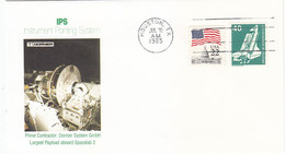 1985 USA  Space Shuttle Challenger STS-51F Mission And IPS Commemorative Cover - América Del Norte