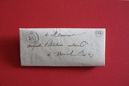 * - Lettre De 1854 De Montbozon Pour Vesoul Avec Cachet 25 Et Tampon OR - 1849-1876: Klassik