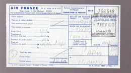 Billet AIR FRANCE  1960 PARIS NIAMEY   (PPP27808) - World