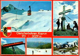 8044 - Salzburg - Kaprun , Luftseilbahn Mit Kitzsteinhorn , Gipfelkreuz , Geißsteinstollen , Mehrbildkarte - Gelaufen - Kaprun