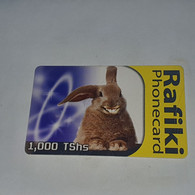 Tanzania-(TZ-TTCL-0018)-sungura Mjanja-(3)-(Tshs-1.000)-(0023-048670)-used Card+1card Prepiad/gift Free - Tanzania