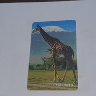 Tanzania-(TAZ-TT-01)-giraffe-(8)-(150units)-(number Left Up)-(00106107)-used Card+1card Prepiad/gift Free - Tanzanie