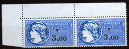 ColMB  France Fiscaux Paire Neuf XX MNH - Fiscales