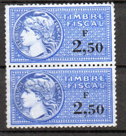 ColMB  France Fiscaux Paire Neuf XX MNH - Revenue