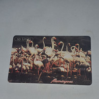 Tanzania-(TAZ-T-12E)-flamingos-(15)-(10units)-(0010-540484)-used Card+1card Prepiad/gift Free - Tanzania