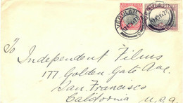 SOUTH AFRICA 1927 1d Ship + 2d Government Building Cover VERULAM (Natal) To USA - Lettres & Documents