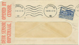 SOUTH AFRICA 1940 "Groote Schuur" 3d MAJOR VARIETY Single Postage Censorship Cvr - Covers & Documents