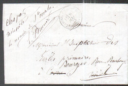 Nievre, LSC En Franchise, Le Maire De St Malo, Cachet à Date Type 16 Du 9 Mai 1871 - 1849-1876: Periodo Clásico