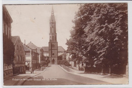 99051 Ak Sagan Zagan Friedrich Wilhelm Strasse Mit Ev.Kirche 1925 - Neumark