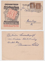 96872 Privatganzsache PP97/C1 Chemnitzer Briefmarken Ausstellung 1927 - Cartoline