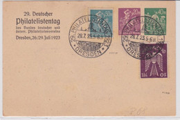 53528 Privatganzsache PP68/C2 Zudruck 29. Dt. Philatelistentag Dresden 1923 - Postcards