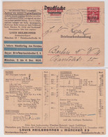 97857 Ganzsachen Postkarte P127/03 Zudruck Louis Heilbronner Briefmarken München - Cartes Postales