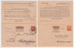 97616 DR Ganzsachen Postkarte P126 Zudruck Robert Noske Verlag Borna 1921 - Tarjetas