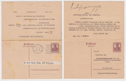 96985 DR Ganzsache Postkarte P 117 Zudruck Vereins-Wahlzettel Leipzig 1920 - Briefkaarten