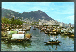 Boat People In Causeway Bay Typhon Shelter (carte Vierge) - Chine (Hong Kong)