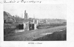 Belgique - Hainaut - ANTOING - L'Escaut - Péniches, Ecluse - Antoing