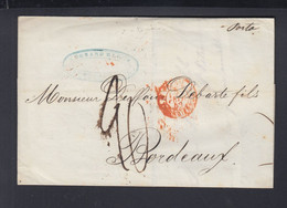 Russland Russia Faltbrief 1853 St. Petersburg Nach Bordeaux - ...-1857 Prephilately