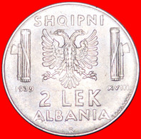 • ITALY (1939-1941): ALBANIA ★ 2 LEK XVIII 1939R! LOW START ★ NO RESERVE! - Albanien