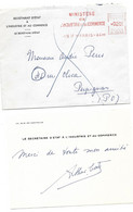 1957 PERPIGNAN - ARTHUR CONTE DEPUTE PYRENEES ORIENTALES - SECRETAIRE D ETAT A L INDUSTRIE ET AU COMMERCE - CARTE - Historische Dokumente