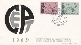 Enveloppe FDC Europa 1342 1343 Bruxelles - 1961-70