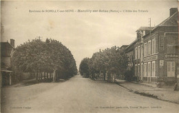 MARCILLY SUR SEINE - Environs De Romilly Sur Seine, L'allée Des Tilleuls, Une Boulangerie (carte Vendue En L'état). - Marcilly