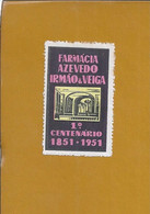 Vinheta Dos 100 Anos Da Farmácia Azevedo Irmão & Veiga, Lisboa.  Vignette Of 100 Years Of Pharmacy Azevedo Irmão & Veiga - Emissions Locales