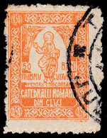 ROMANIA - CINDERELLA : TIMBRU CULTURAL PENTRU EDIFICAREA CATEDRALEI ROMÂNE DIN CLUJ - 50 BANI ~ 1920 (ag878) - Steuermarken