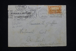SYRIE - Enveloppe Du Bataillon De Chars De Combat De Damas ( SP 610 ) En 1936 Pour La France  - L 92940 - Briefe U. Dokumente