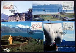 GREENLAND 2000  Arctic Vikings II  Minr.347-50 Maxi CARDS ( Lot 321 ) - Cartes-Maximum (CM)