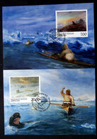 GREENLAND 1999    Minr.336-37 Maxi CARDS ( Lot 321 ) - Cartes-Maximum (CM)