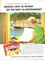 PUB     Mme ISOART " NICE  " ( Alpes-Maritimes ) Et Lessive  BONUX  1962 - Côte D'Azur