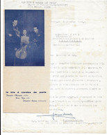 TRIO A CORDES DE PARIS - AUTOGRAPHE DE JACQUES SERRES VIOLONCELLISTE VIOLONCELLE SUR LETTRE TAPUSCRITE + DEPLIANT - Historical Documents