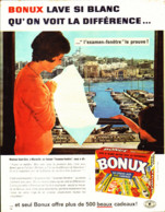 PUB     Mme SAINT-CIRE  " MARSEILLE   " ( Bouches-du-Rhône ) Et Lessive  BONUX  1962 - Côte D'Azur