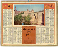 CALENDRIER GF 1964 - Le Tarn A Montauban, Imprimeur Oberthur Rennes - Tamaño Grande : 1961-70